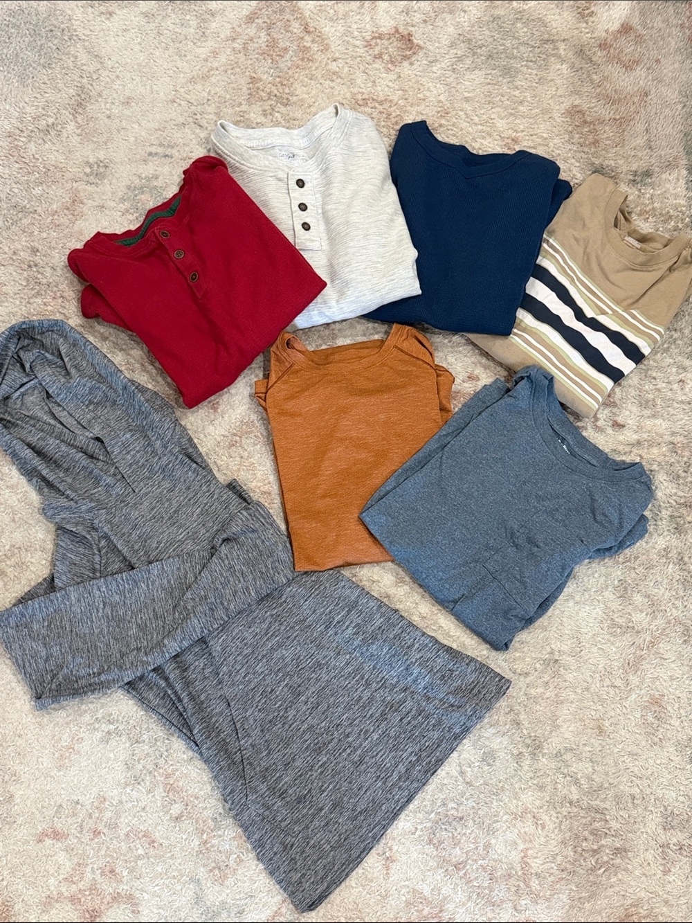 Set of 7 Boys Long Sleeve Shirts